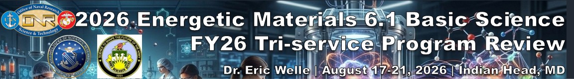 2026 Energetic Materials 6.1 Basic Science FY26 Tri-service Program Review event banner